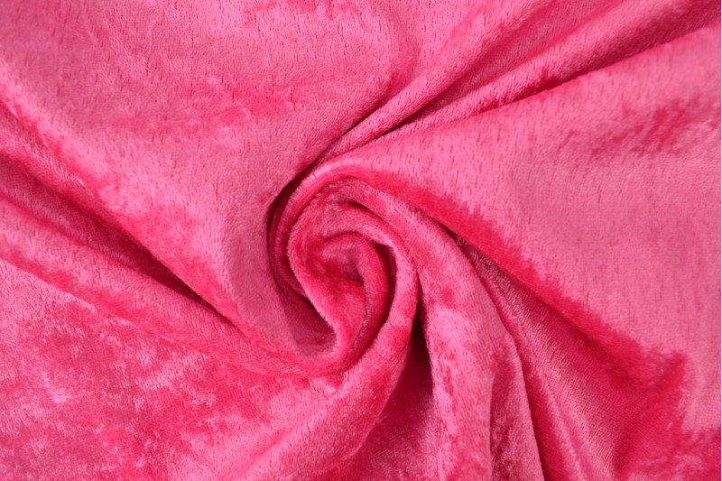 40 mètres velours de panne fuchsia