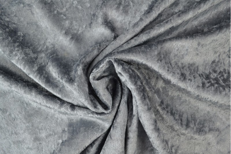40 mètres velours de panne gris foncé