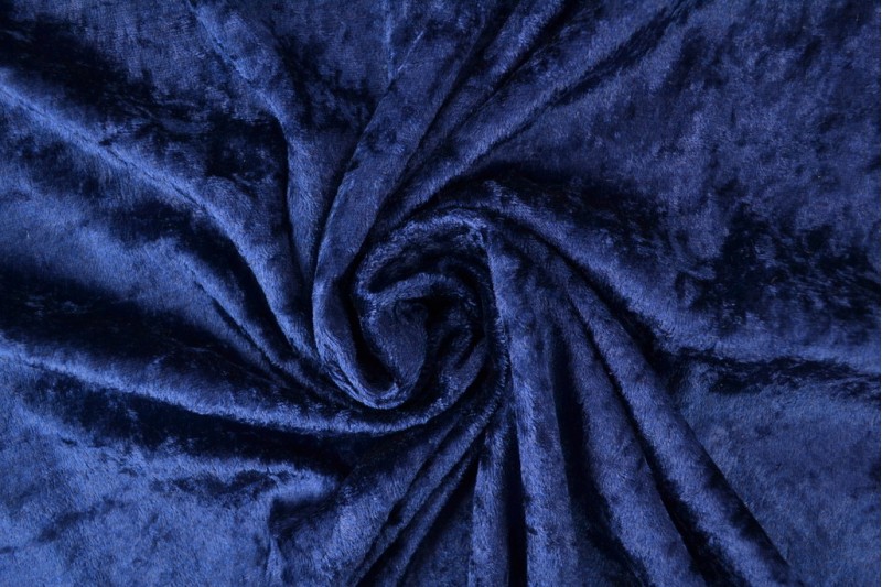 40 mètres velours de panne bleu marine