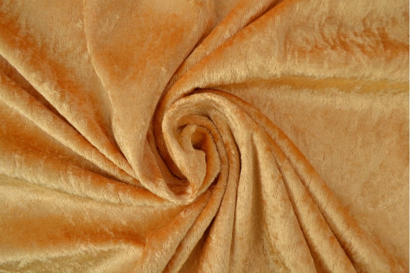 Velours de Panne jaune ocre