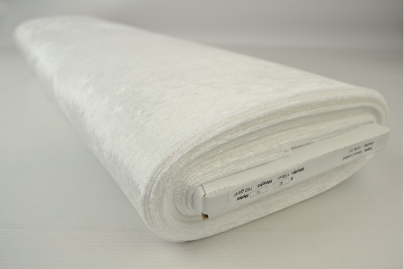 Velours de Panne blanc, rouleau