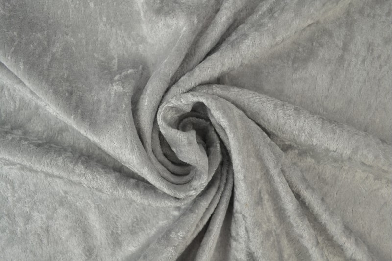 Velours de Panne gris argenté