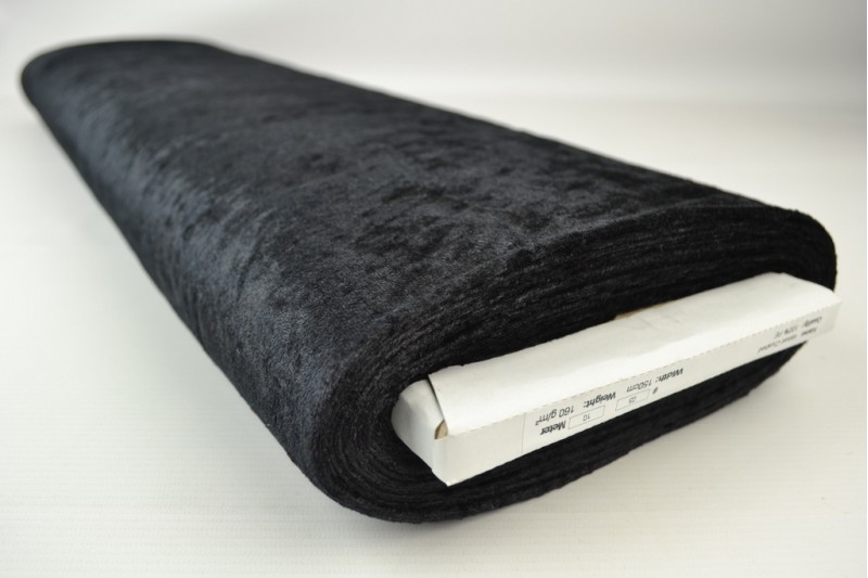 Velours de Panne noir, rouleau