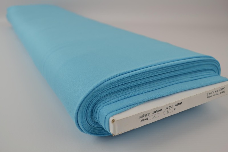 Jersey Viscose bleu aqua, rouleau