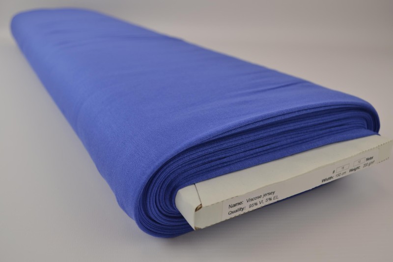 Jersey Viscose bleu, rouleau