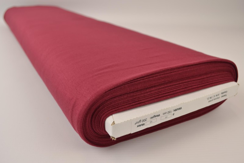 Jersey Viscose bordeaux, rouleau