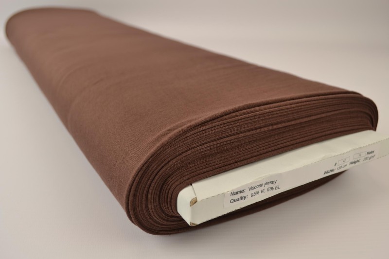 Jersey Viscose brun, rouleau