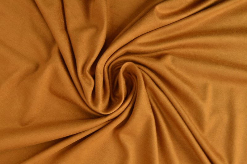 Jersey Viscose jaune ocre foncé