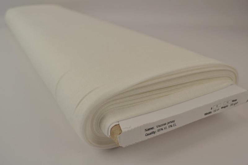 Jersey Viscose blanc cassé, rouleau