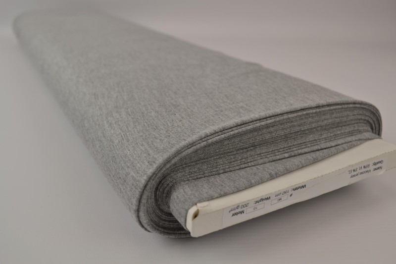 Jersey Viscose gris chiné, rouleau