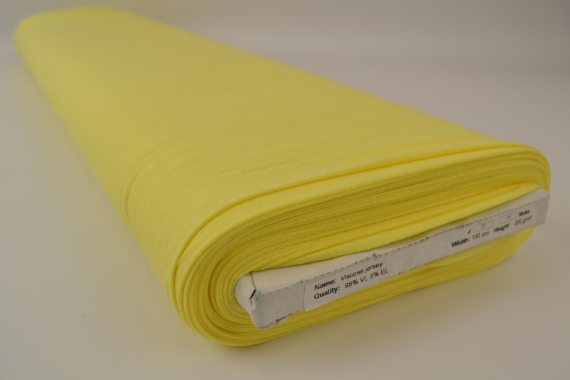 Jersey Viscose jaune clair, rouleau