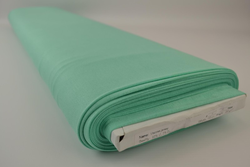 Jersey Viscose vert menthe, rouleau