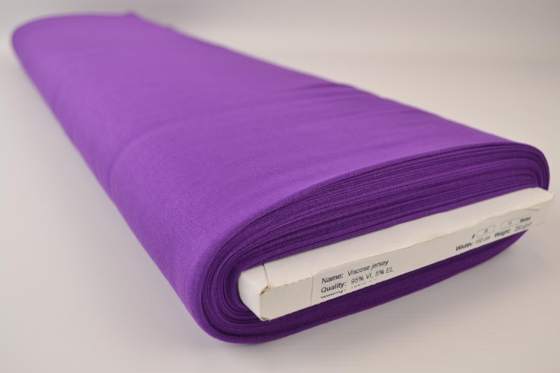 Jersey Viscose violet, rouleau