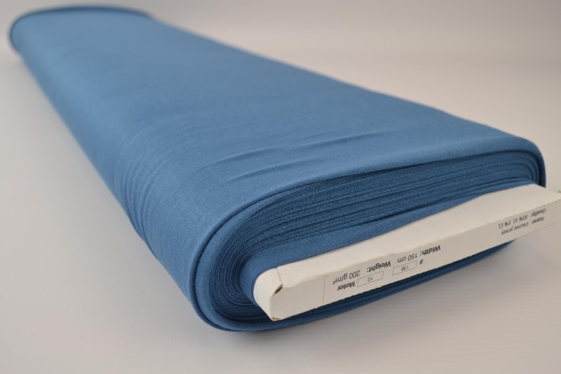 Jersey Viscose bleu acier, rouleau