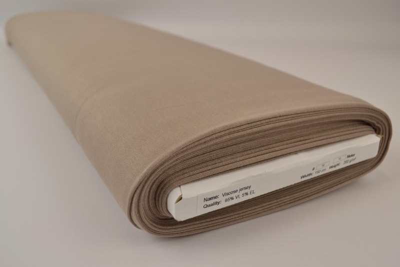 Jersey Viscose taupe, rouleau