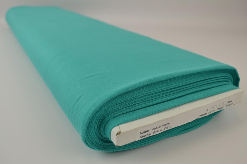 Jersey Viscose turquoise, rouleau