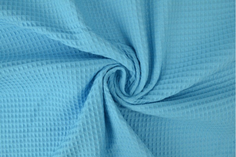 Gaufrette tissu bleu aqua