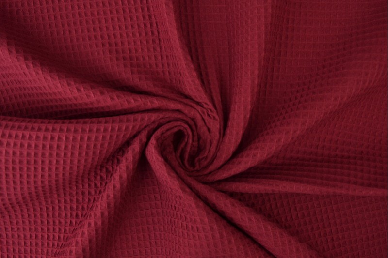 Gaufrette tissu bordeaux