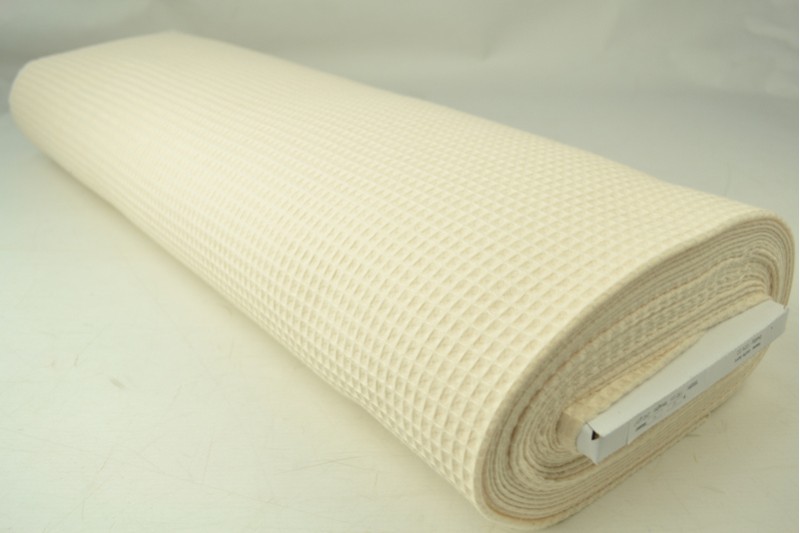 Gaufrette tissu champagne, rouleau