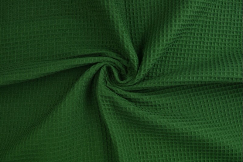 Gaufrette tissu vert foncé