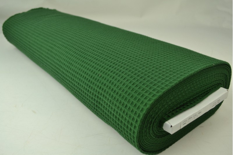 Gaufrette tissu vert foncé, rouleau