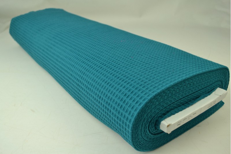 Gaufrette tissu pétrole foncé, rouleau