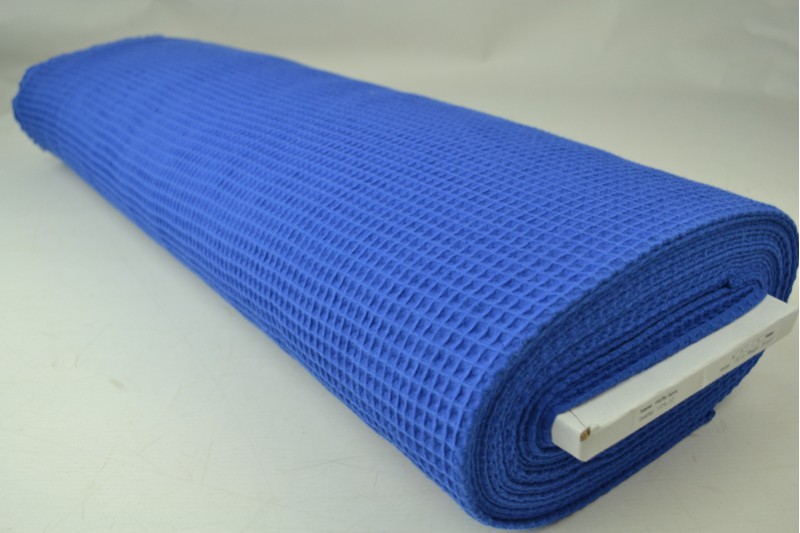 Gaufrette tissu bleu foncé, rouleau