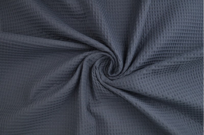 Gaufrette tissu gris foncé