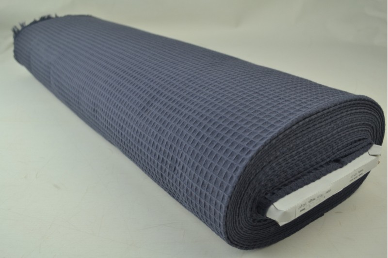 Gaufrette tissu gris foncé, rouleau