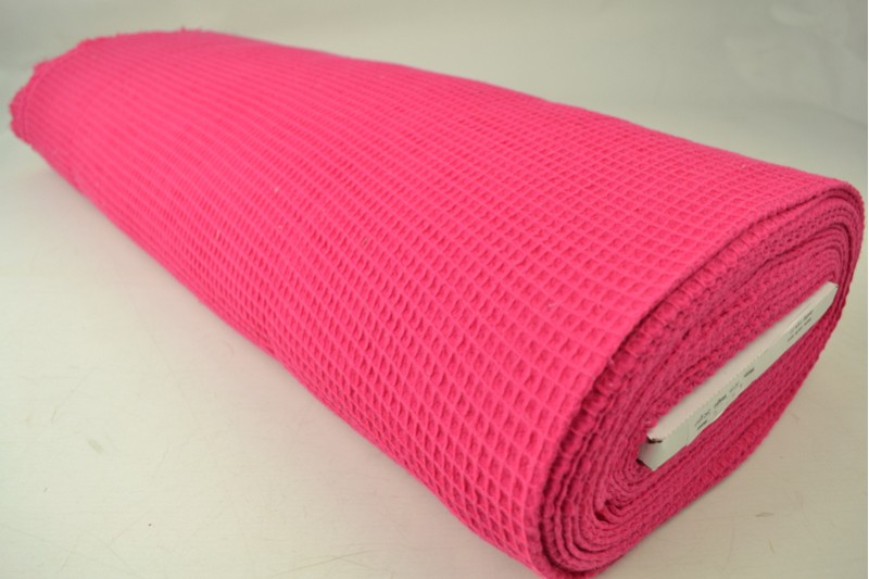 Gaufrette tissu fuchsia, rouleau