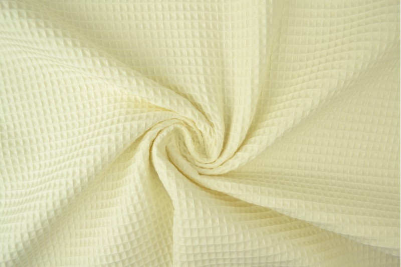 Gaufrette tissu blanc cassé