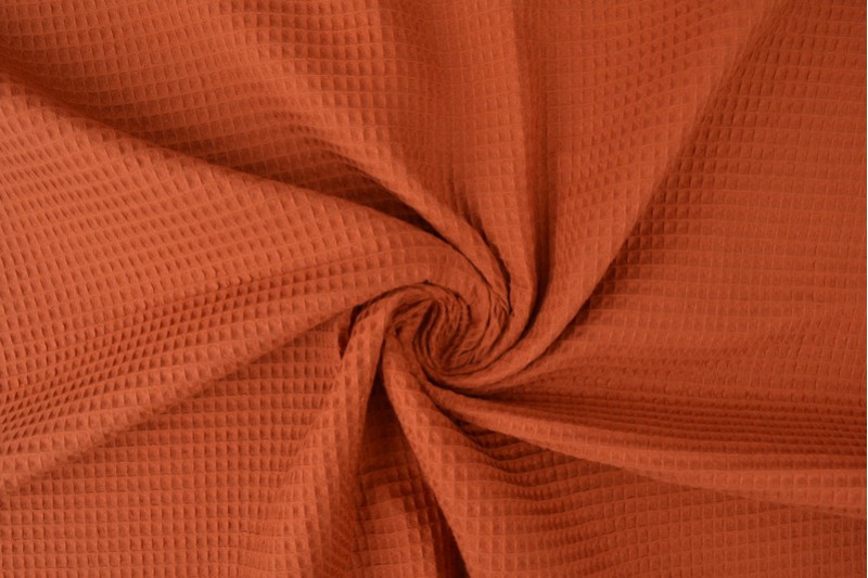 Gaufrette tissu cuivre