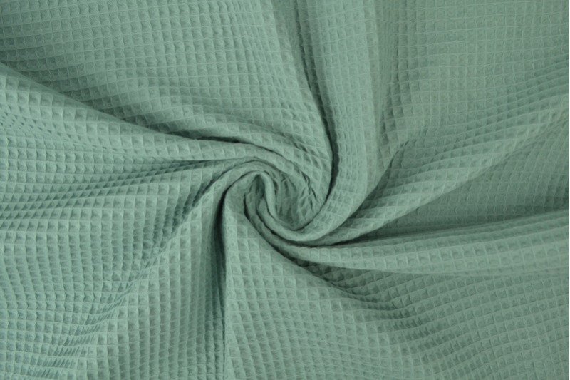Gaufrette tissu vieux vert