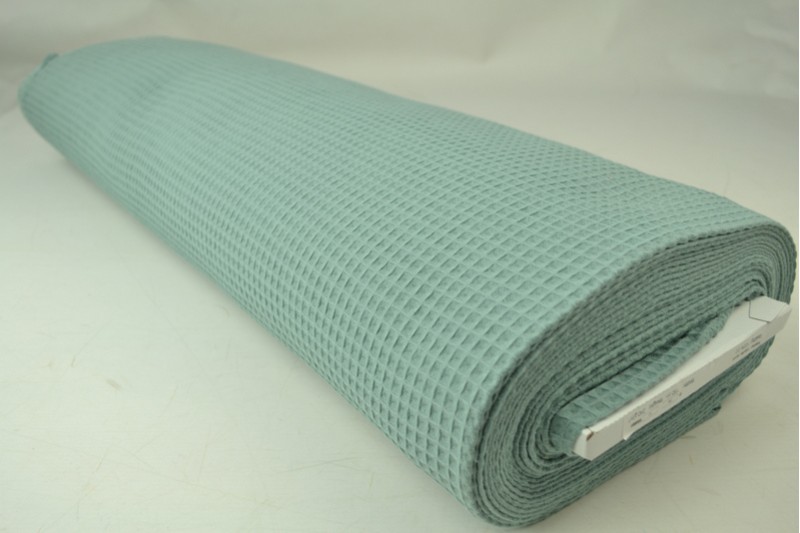 Gaufrette tissu vieux vert, rouleau
