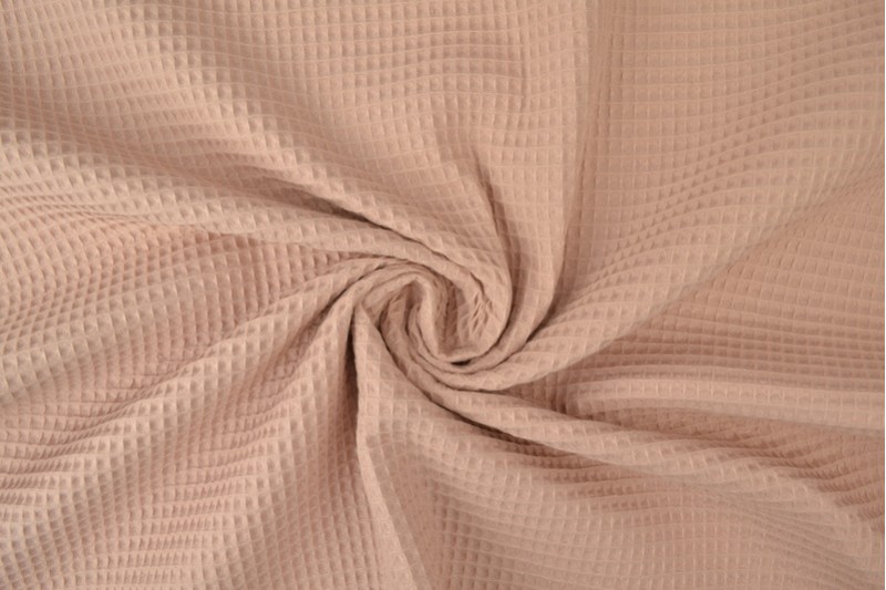 Gaufrette tissu vieux rose