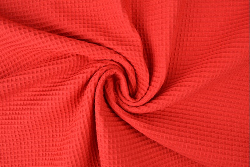 Gaufrette tissu rouge