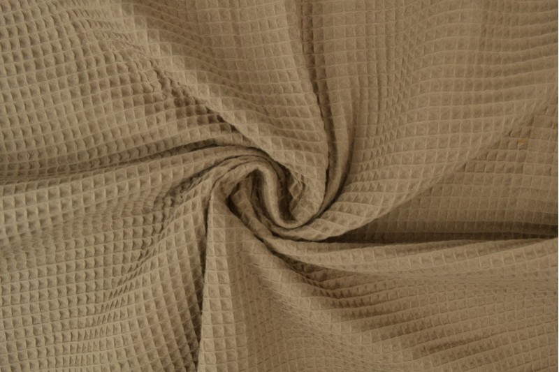 Gaufrette tissu taupe