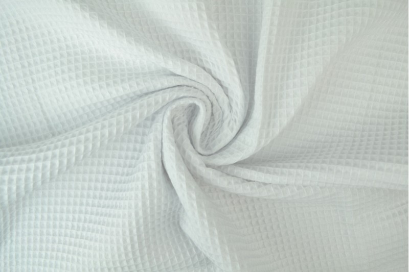 Gaufrette tissu blanc