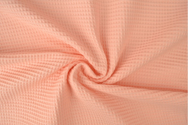Gaufrette tissu rose saumon