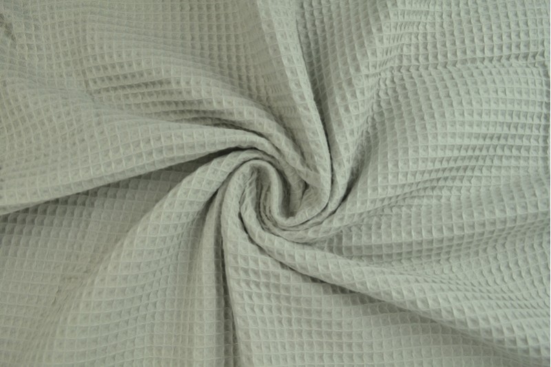 Gaufrette tissu gris argenté